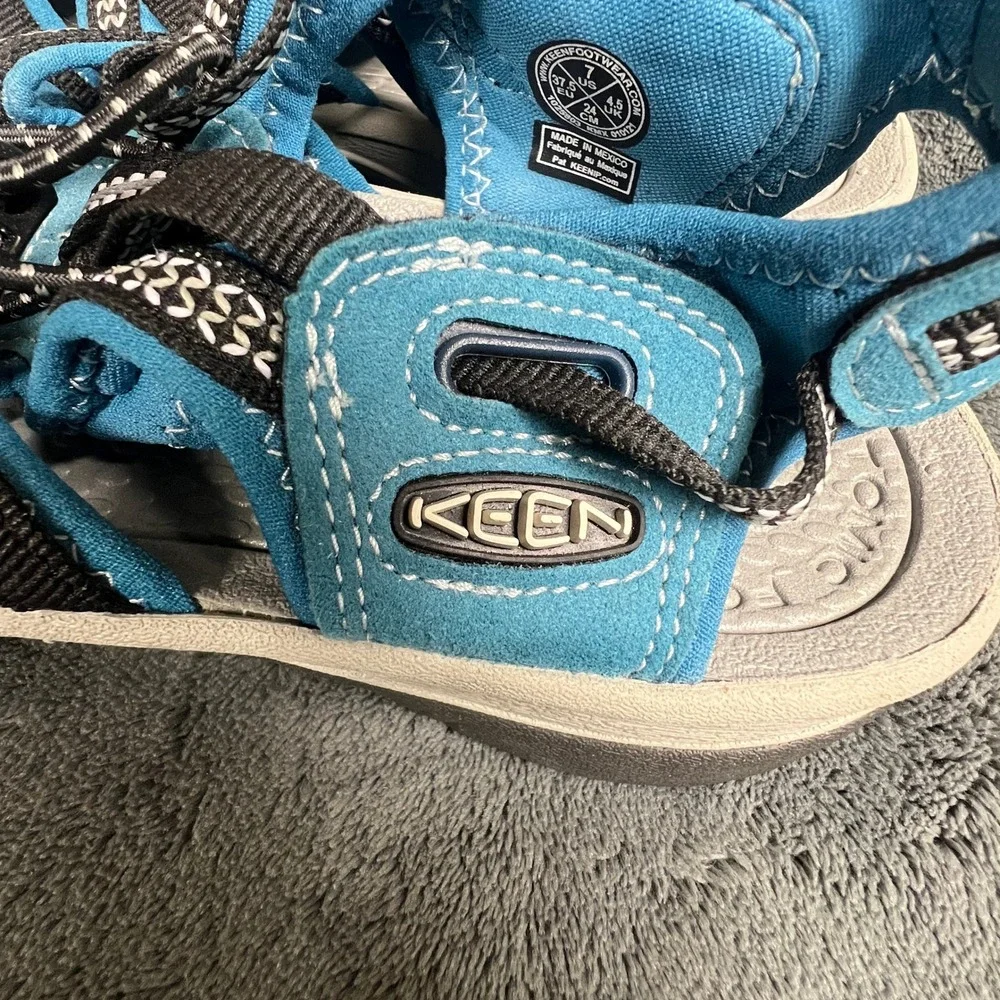 Keen Whisper Blue Black Waterproof Sport Sandals Kids Boys Size 7 1025803